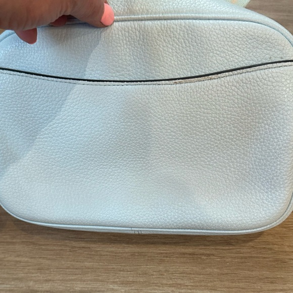 Kate Spade Pebbled Leather Small Flap Camera Bag/ Crossbody Baby Blue - Picture 4 of 5